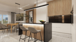 Nowoczesny dom kuchnia z wyspą