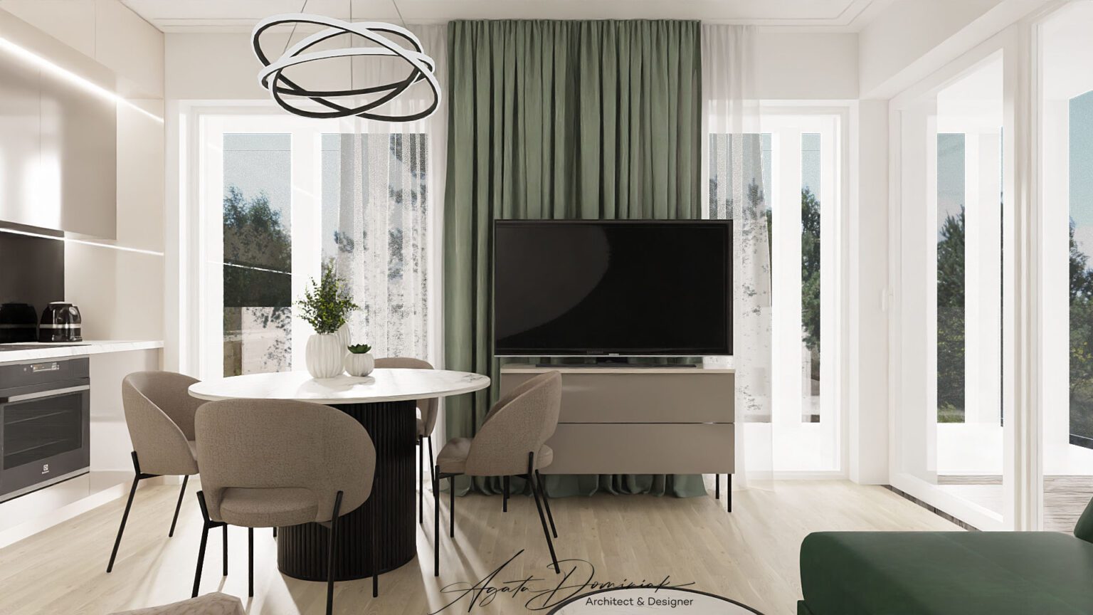 Apartament nad morzem_salon widok 4