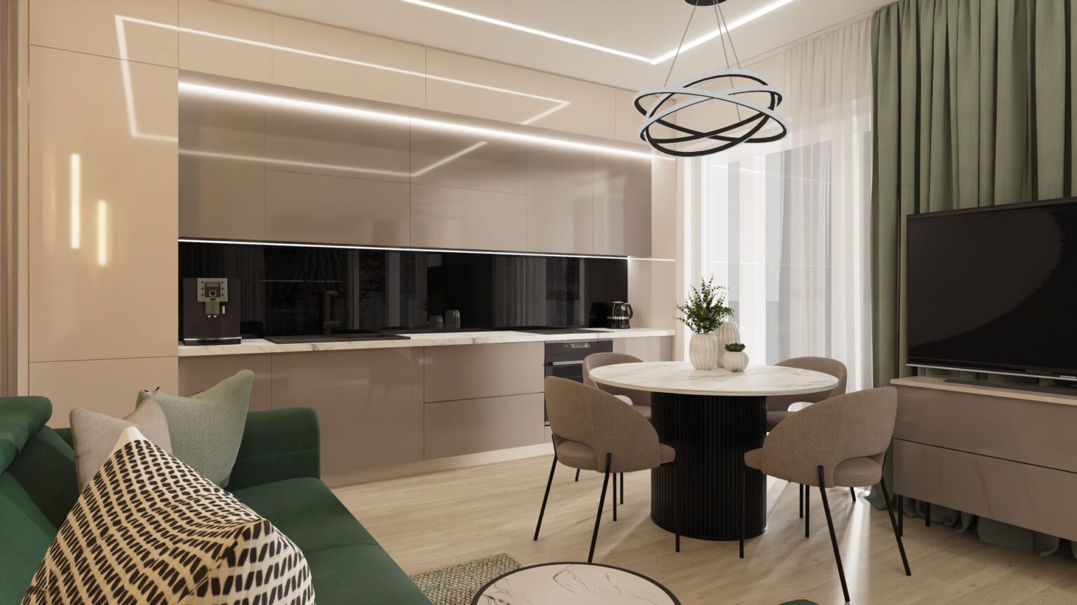 Apartament nad morzem_salon widok 5