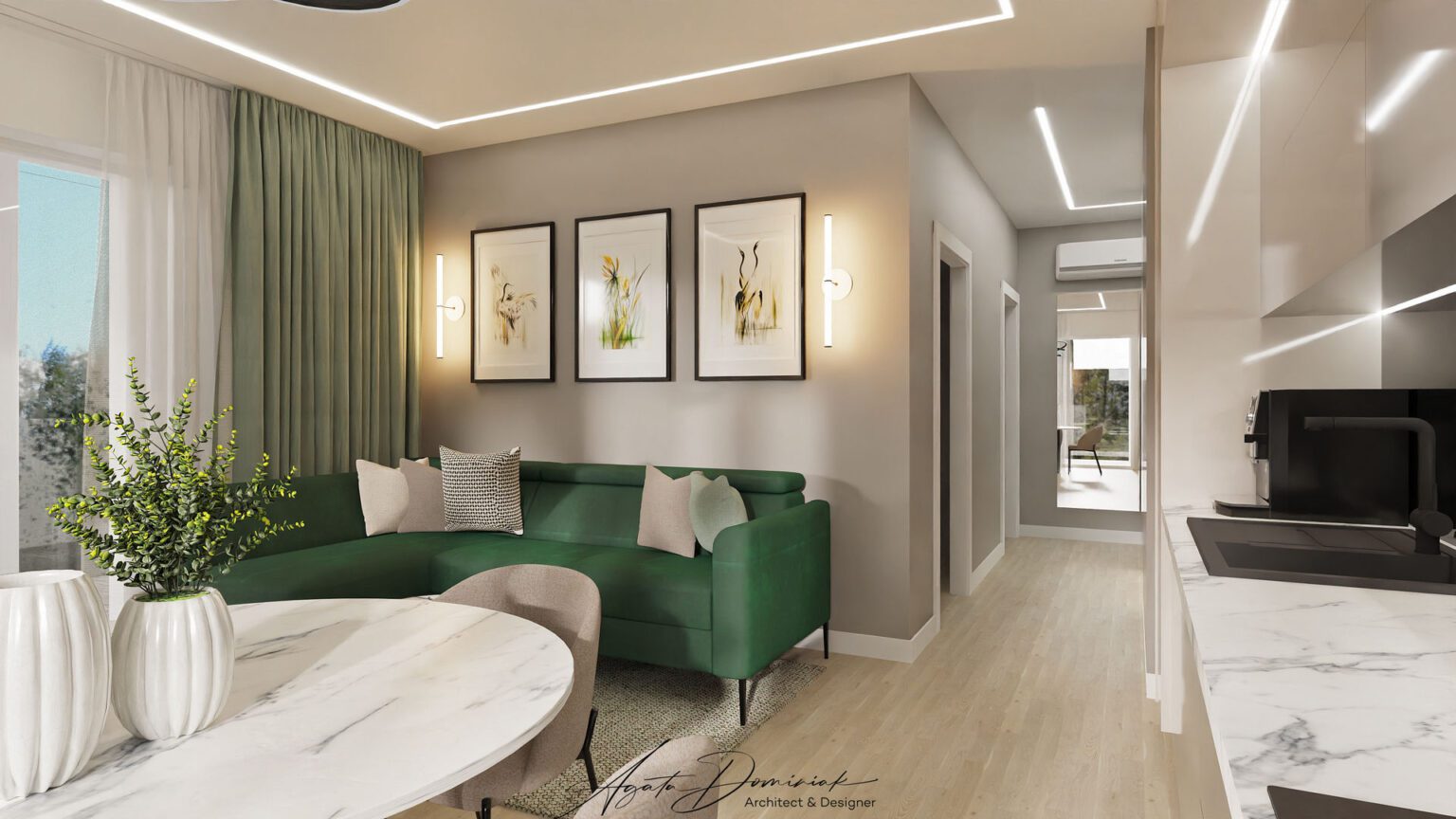 Apartament nad morzem_salon widok 6