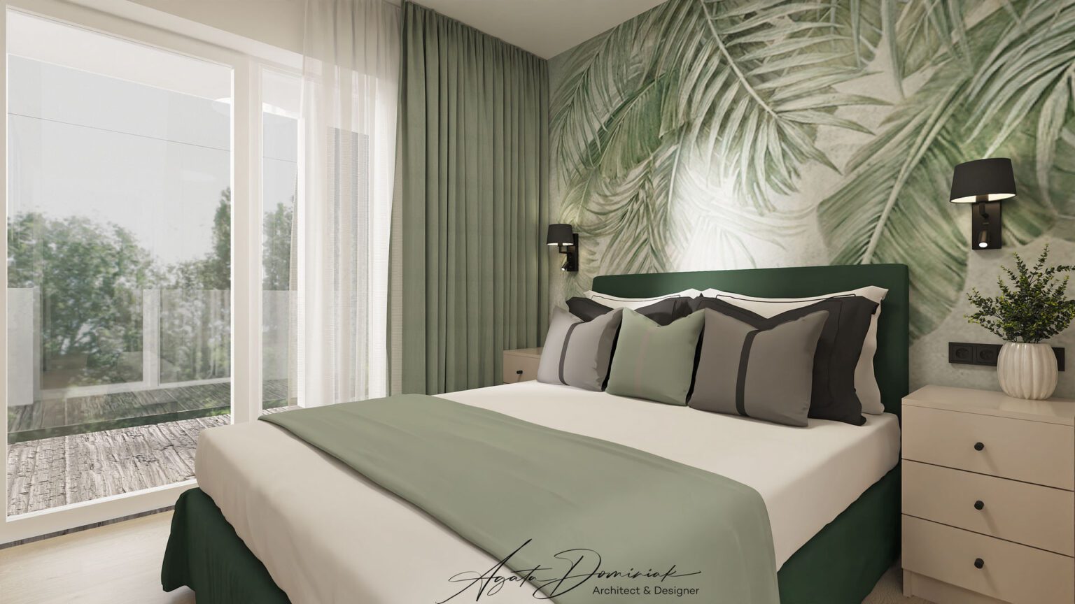 Apartament nad morzem_sypialnia I_widok 1