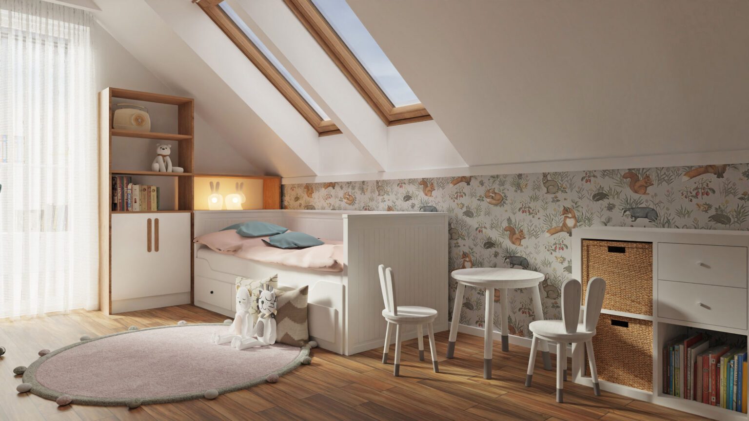 Dom nowoczesny_pokój dziecięcy_widok 2