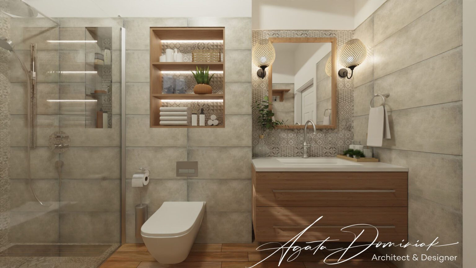 Dom prywatny pod Wrocławiem_łazienka_widok 4