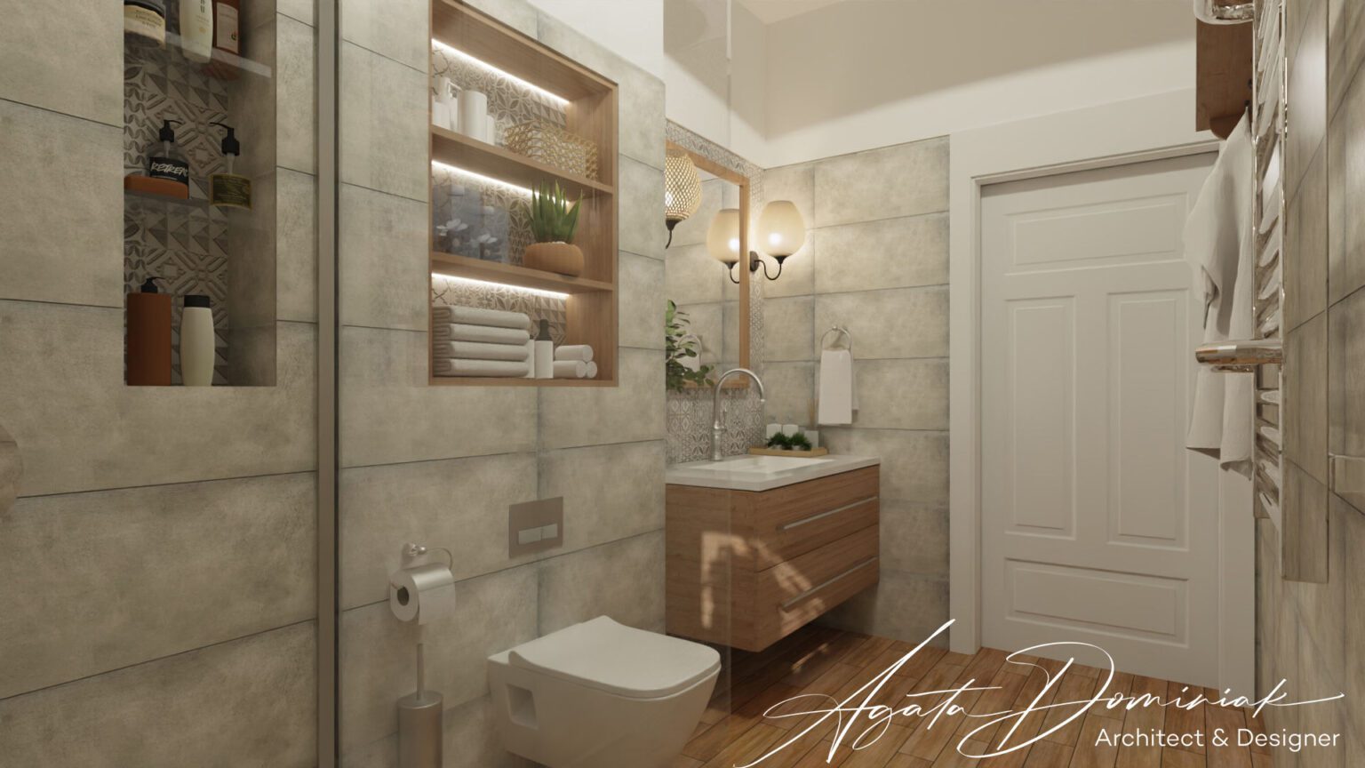 Dom prywatny pod Wrocławiem_łazienka_widok 3