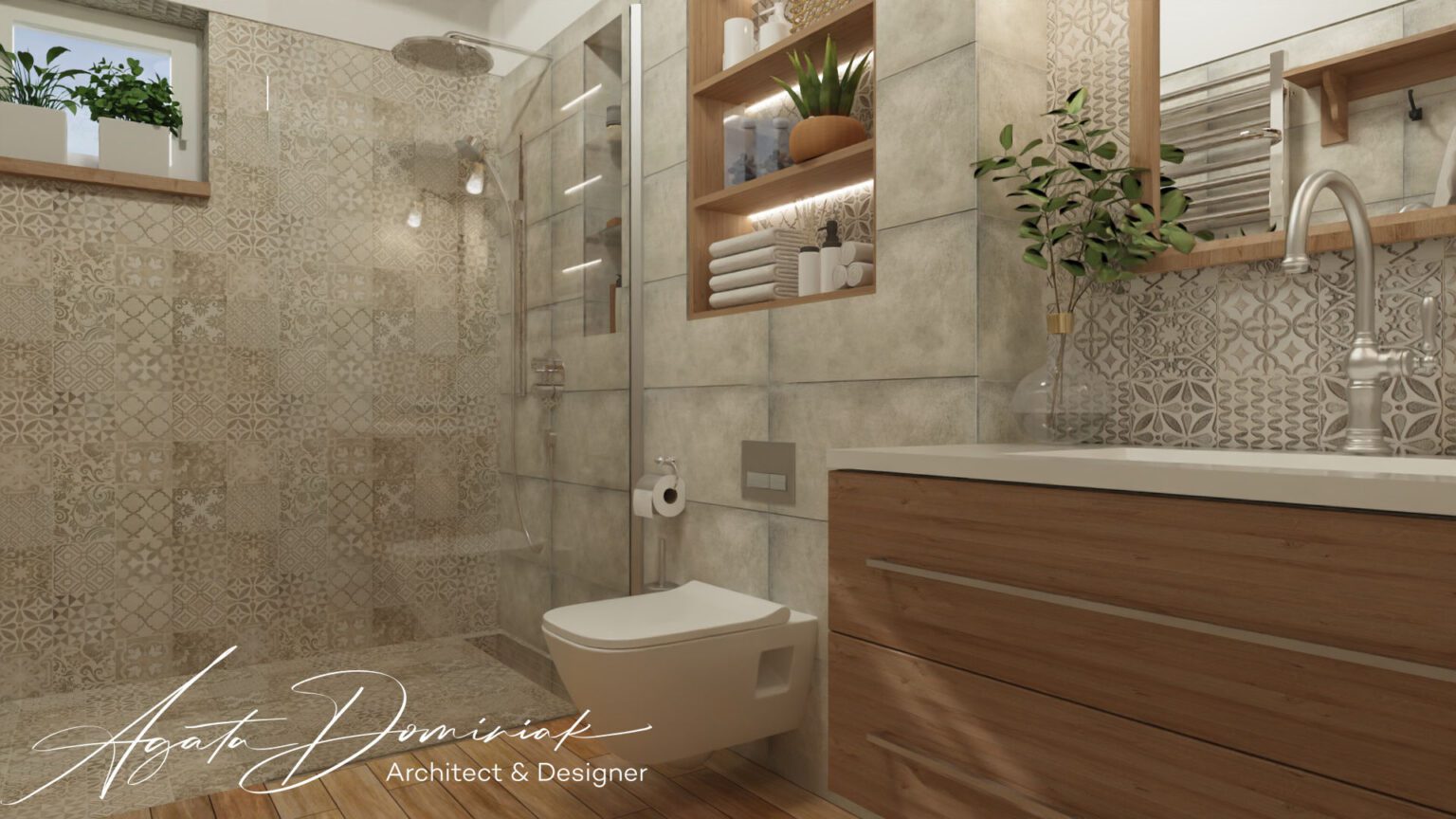 Dom prywatny pod Wrocławiem_łazienka_widok 2