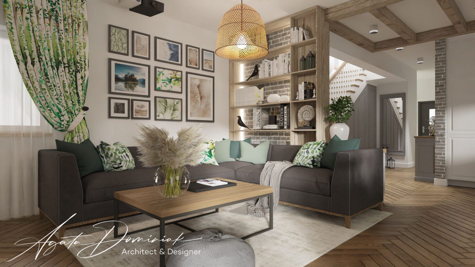 Dom prywatny pod Wrocławiem_salon angielski