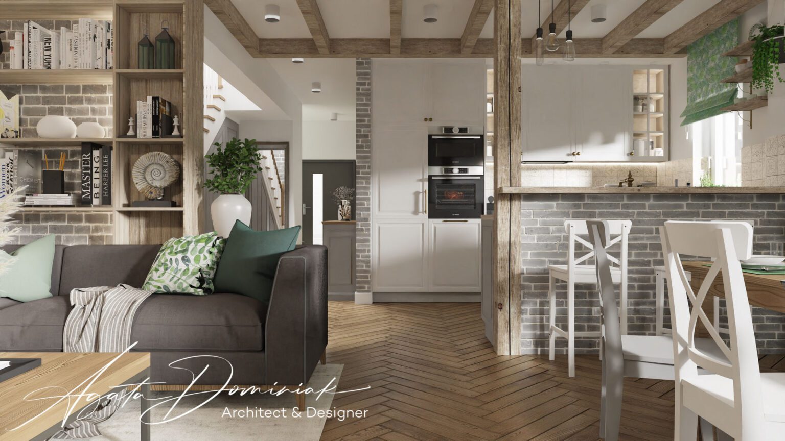 Dom prywatny pod Wrocławiem_salon angielski