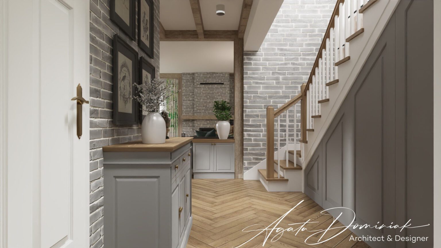 Dom prywatny pod Wrocławiem_schody