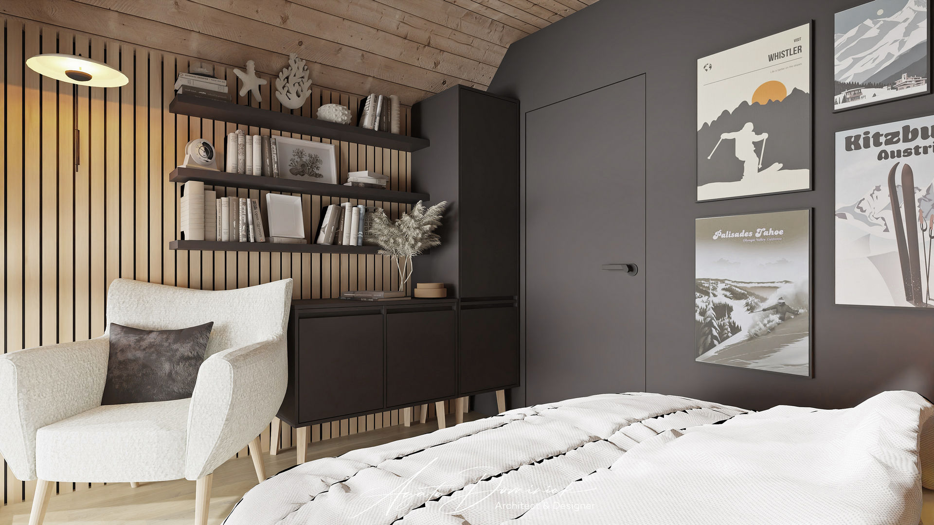 Dom w górach _sypialnia_widok 4