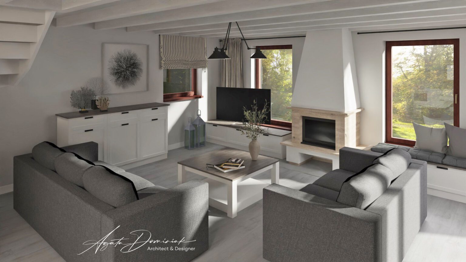 Metamorfoza domu wakacyjnego_parter_widok 1