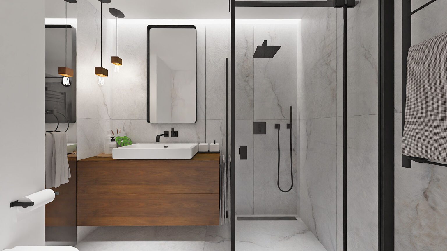 Mieszkanie loftowe_łazienka_widok 1