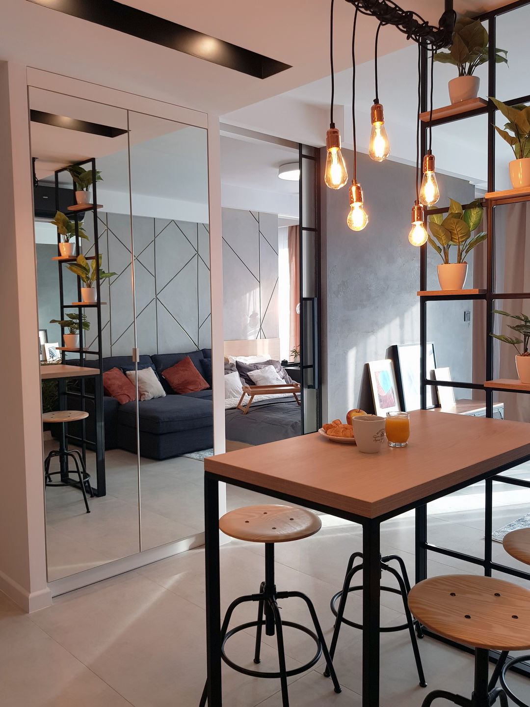 Mieszkanie loftowe_salon_widok 12