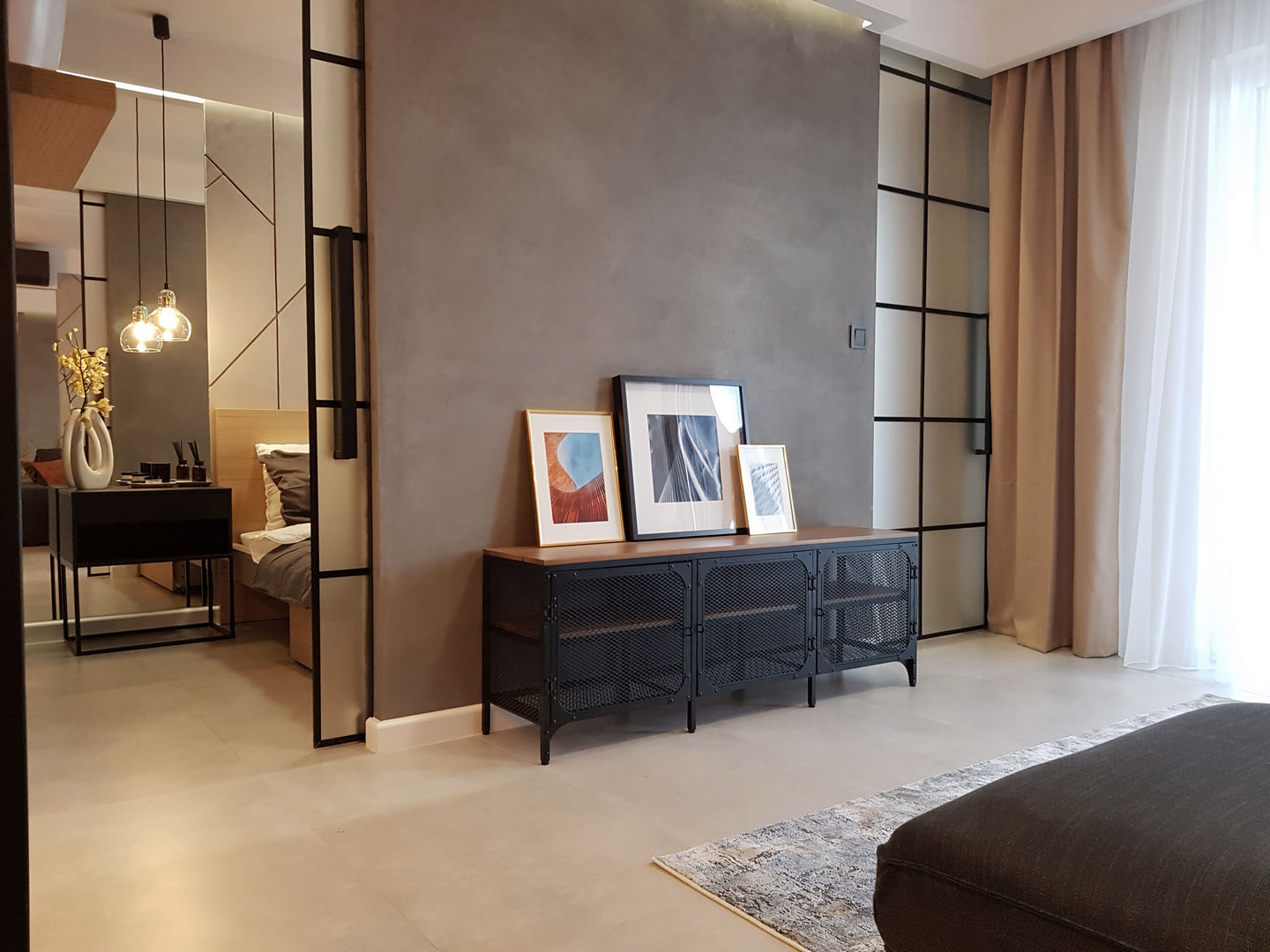 Mieszkanie loftowe_salon_widok 15