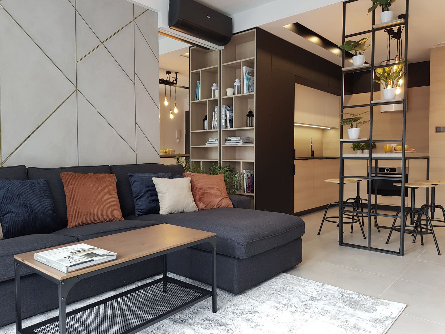 Mieszkanie loftowe_salon_widok 3