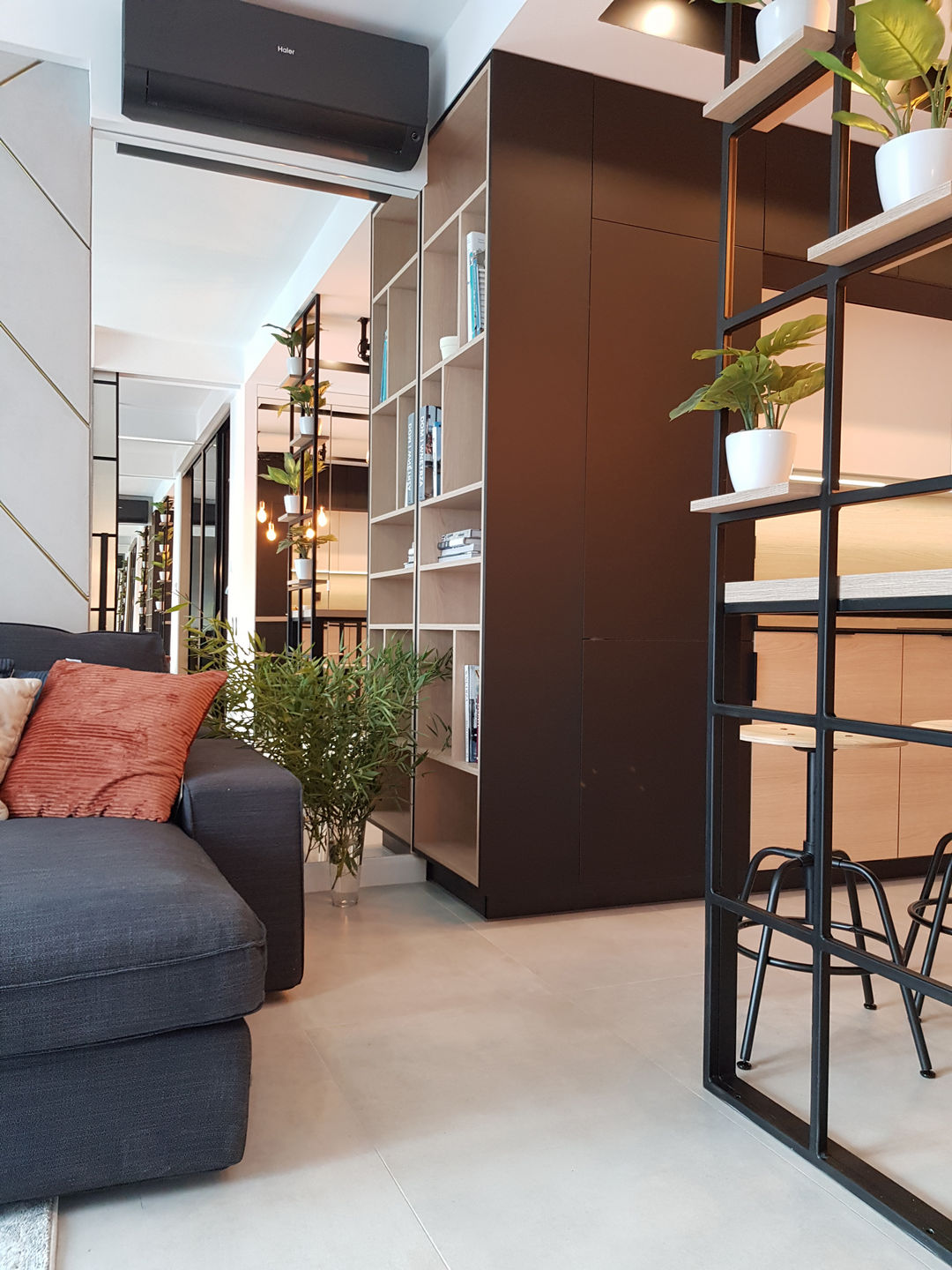 Mieszkanie loftowe_salon_widok 4