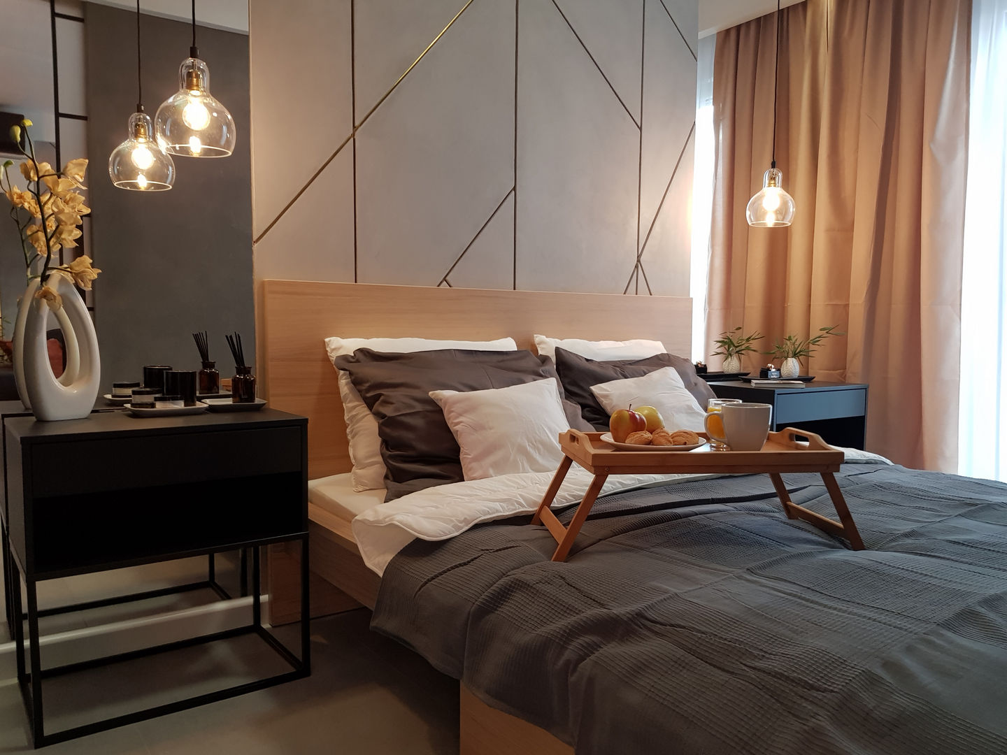 Mieszkanie loftowe_sypialnia_widok 1