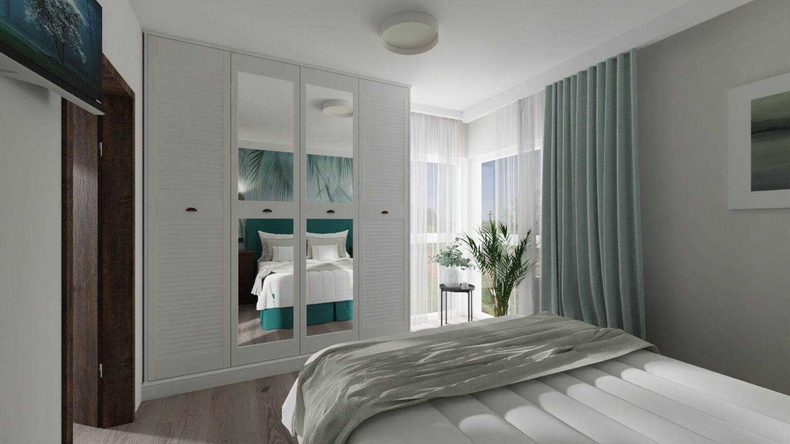 Mieszkanie nad morzem_sypialnia_widok 3