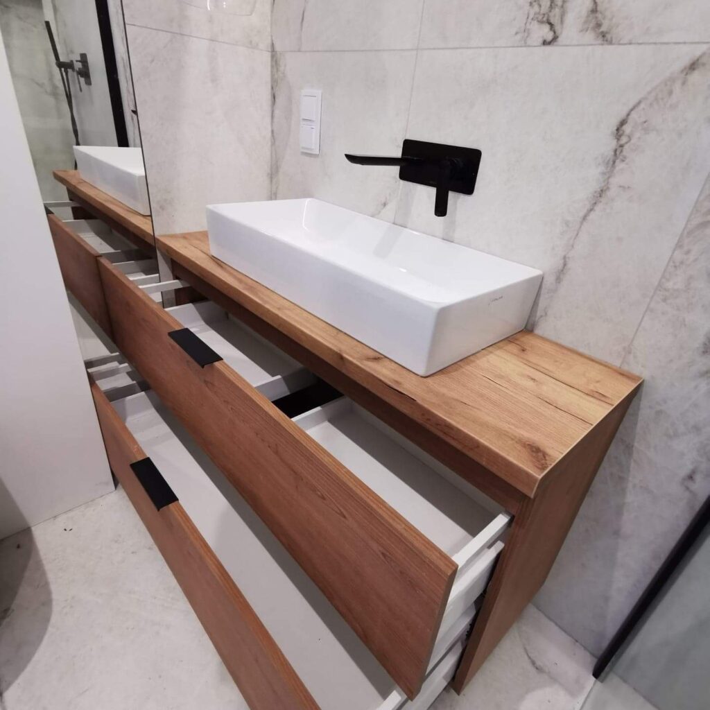 Mieszkanie wykończone szafka umywalkowa