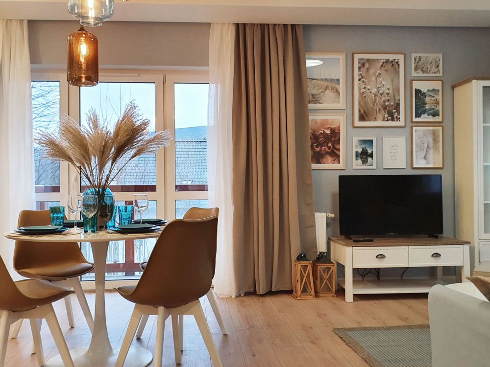 Mieszkanie wakacyjne w górach_salon_widok 15