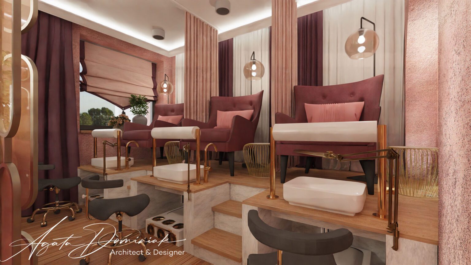 Salon kosmetyczny_sala główna_widok 2