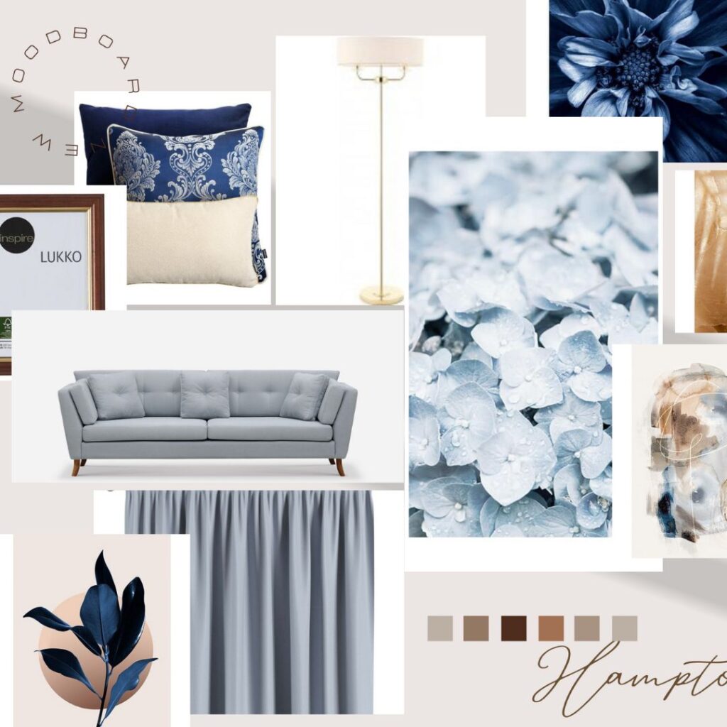 moodboard projektu wnętrz klasycznego
