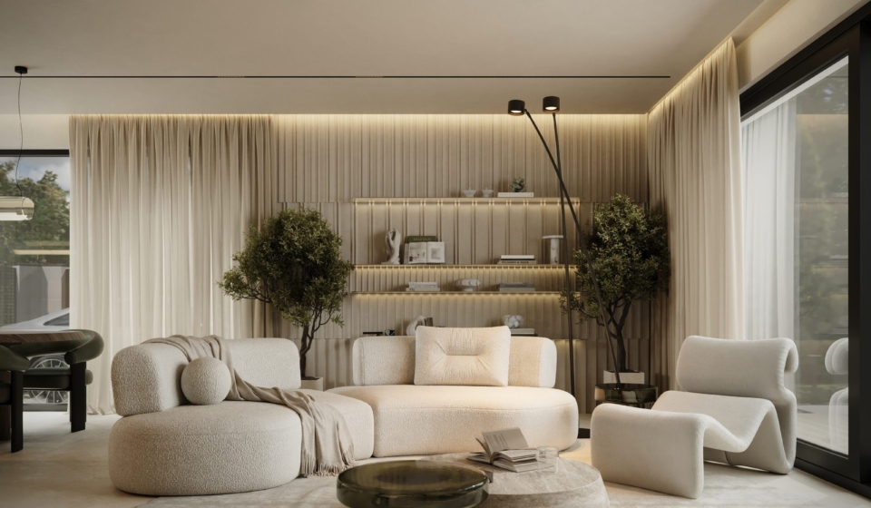 salon w nowoczesnym domu