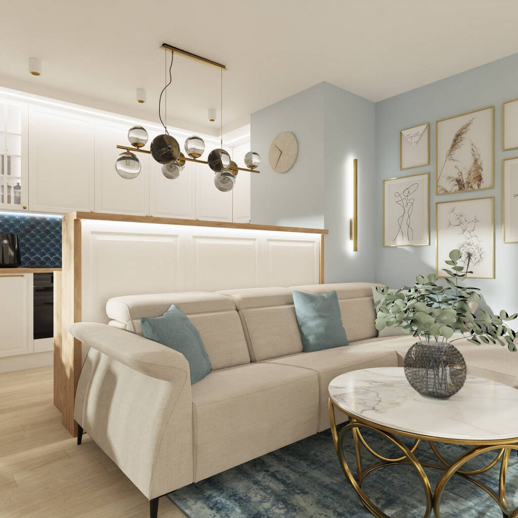 salon mieszkania po remoncie