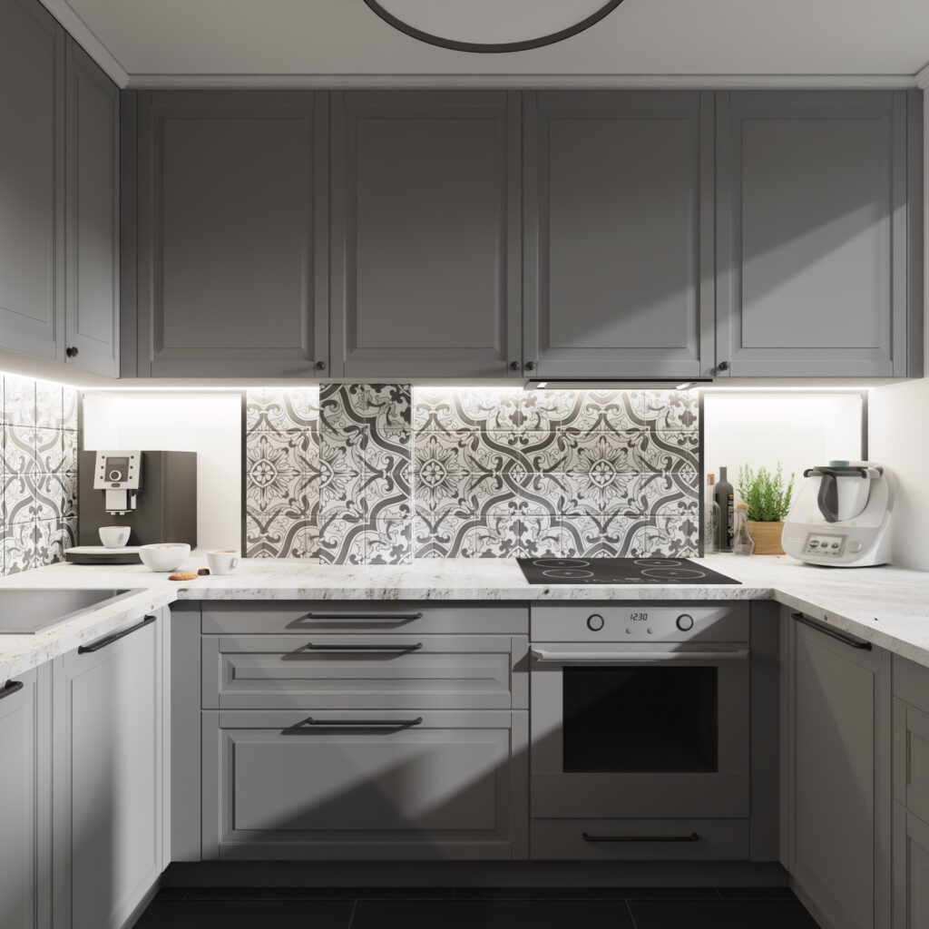 zlew w kuchni – strefa zmywania w mieszkaniu z rynku wtórnego